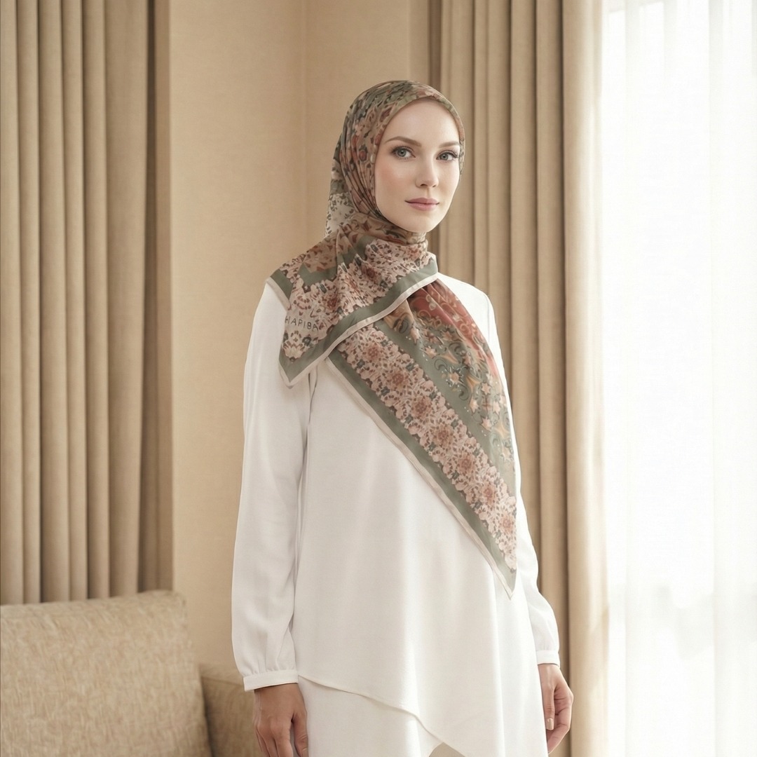 Shafira - Rudhaba Printed Scarf - Hijab Segi Empat Printed