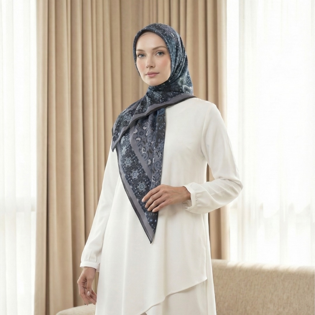 Shafira - Rudhaba Printed Scarf - Hijab Segi Empat Printed