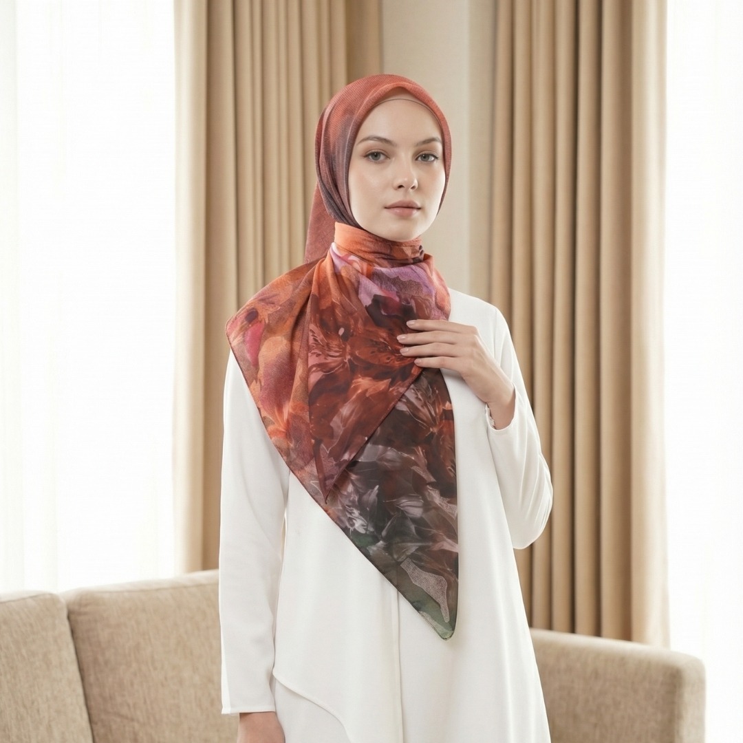 Shafira - Niusha Printed Scarf - Hijab Segi Empat Printed