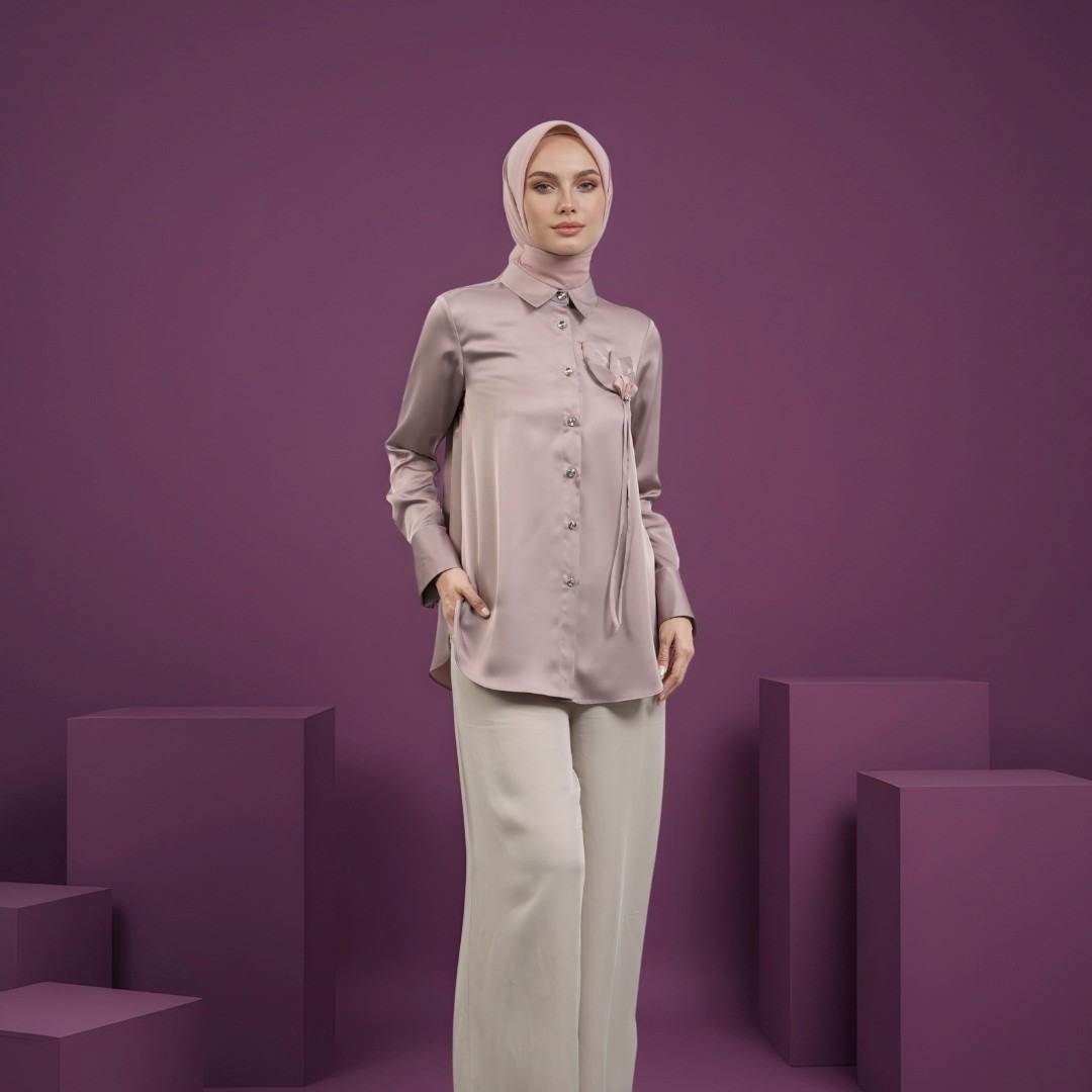 Shafira | Anahita Blouse | Blouse Atasan Wanita | Bahan Silk
