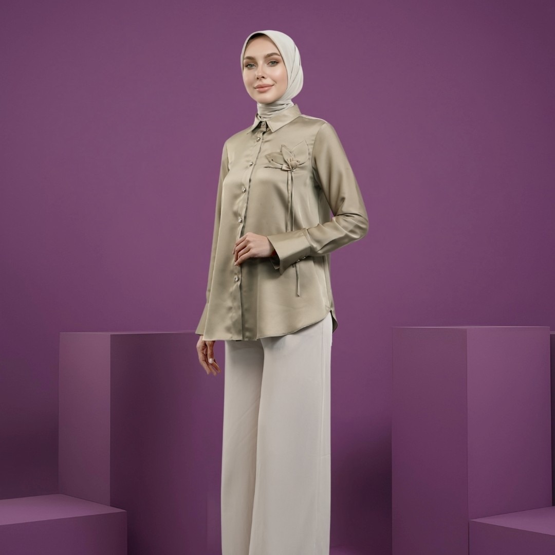 Shafira | Anahita Blouse | Blouse Atasan Wanita | Bahan Silk