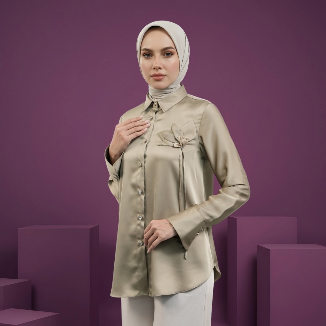 Shafira | Anahita Blouse | Blouse Atasan Wanita | Bahan Silk
