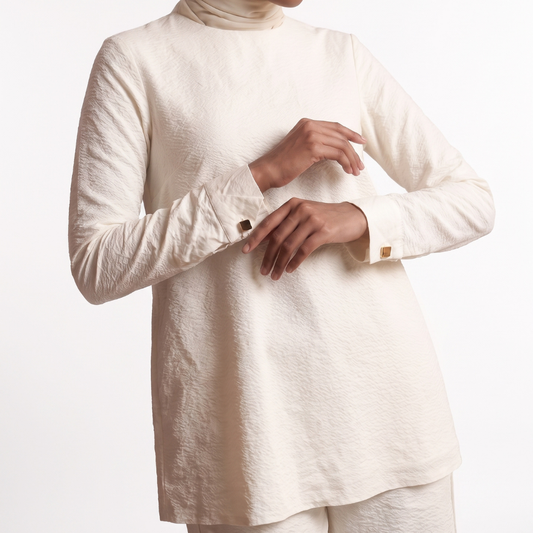 Shafira Avaia Blouse | Ripple Cotton Blouse | Bahan Cotton Premium