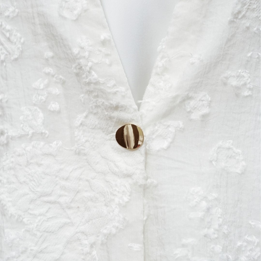 Shafira Charine Blouse - Crushed Burn Out Vest | Rompi Wanita Premium