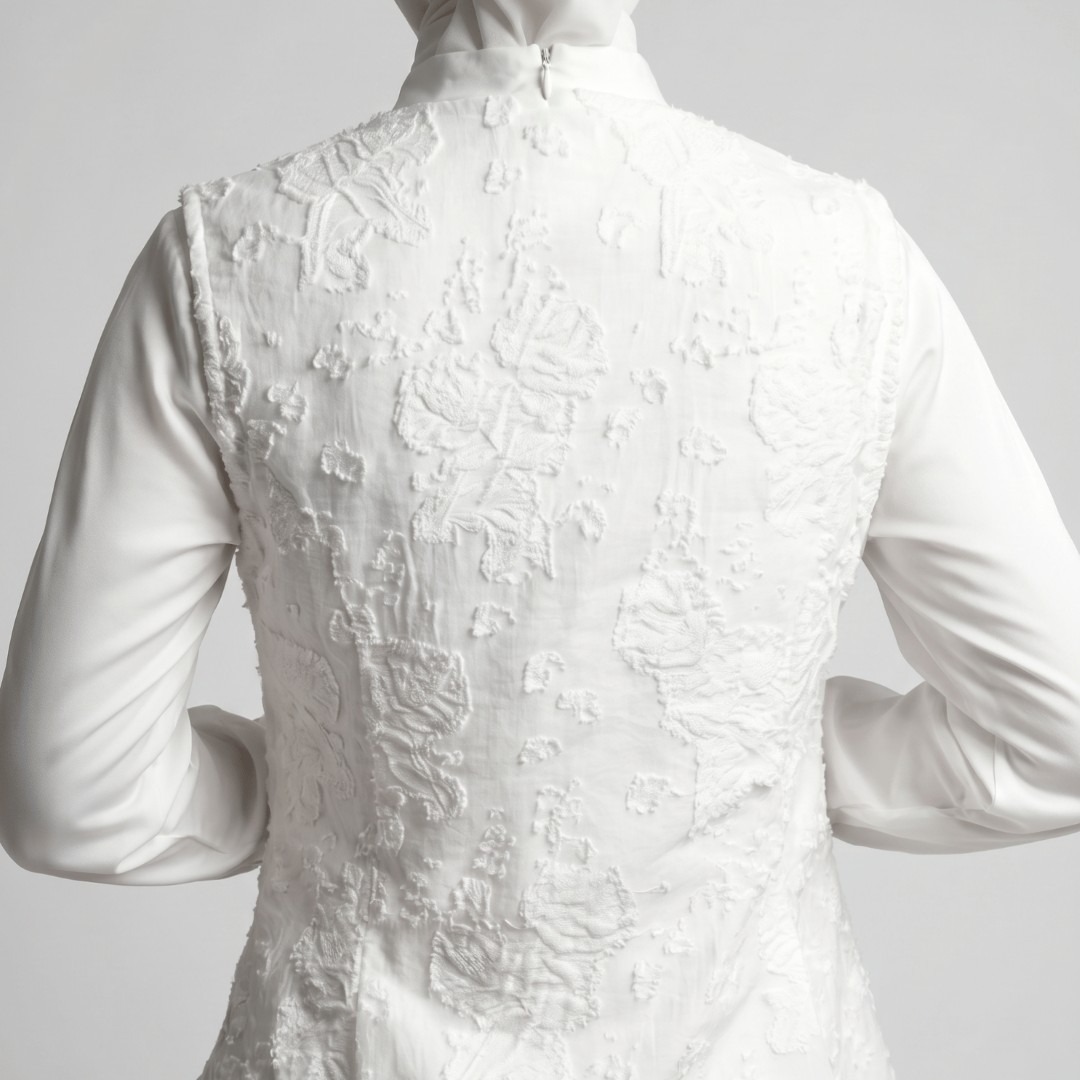 Shafira Charine Blouse - Crushed Burn Out Vest | Rompi Wanita Premium