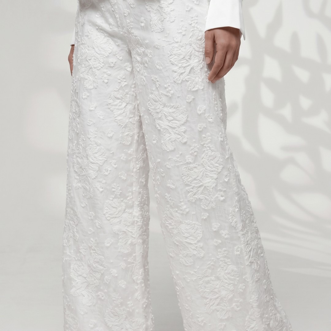 Shafira - Clou Pants - Crushed Burn Out Wide Pants - Celana Bawahan Muslim Wanita
