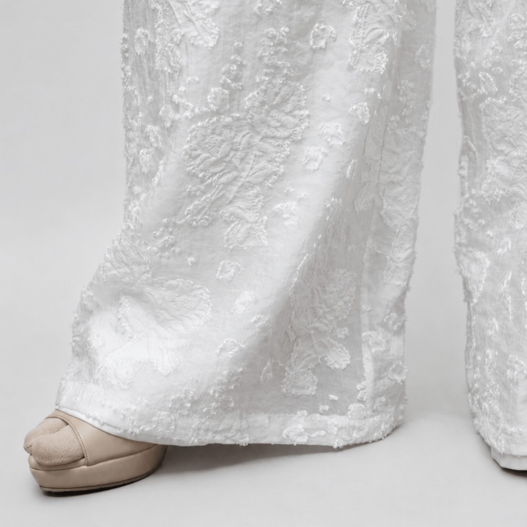 Shafira - Clou Pants - Crushed Burn Out Wide Pants - Celana Bawahan Muslim Wanita