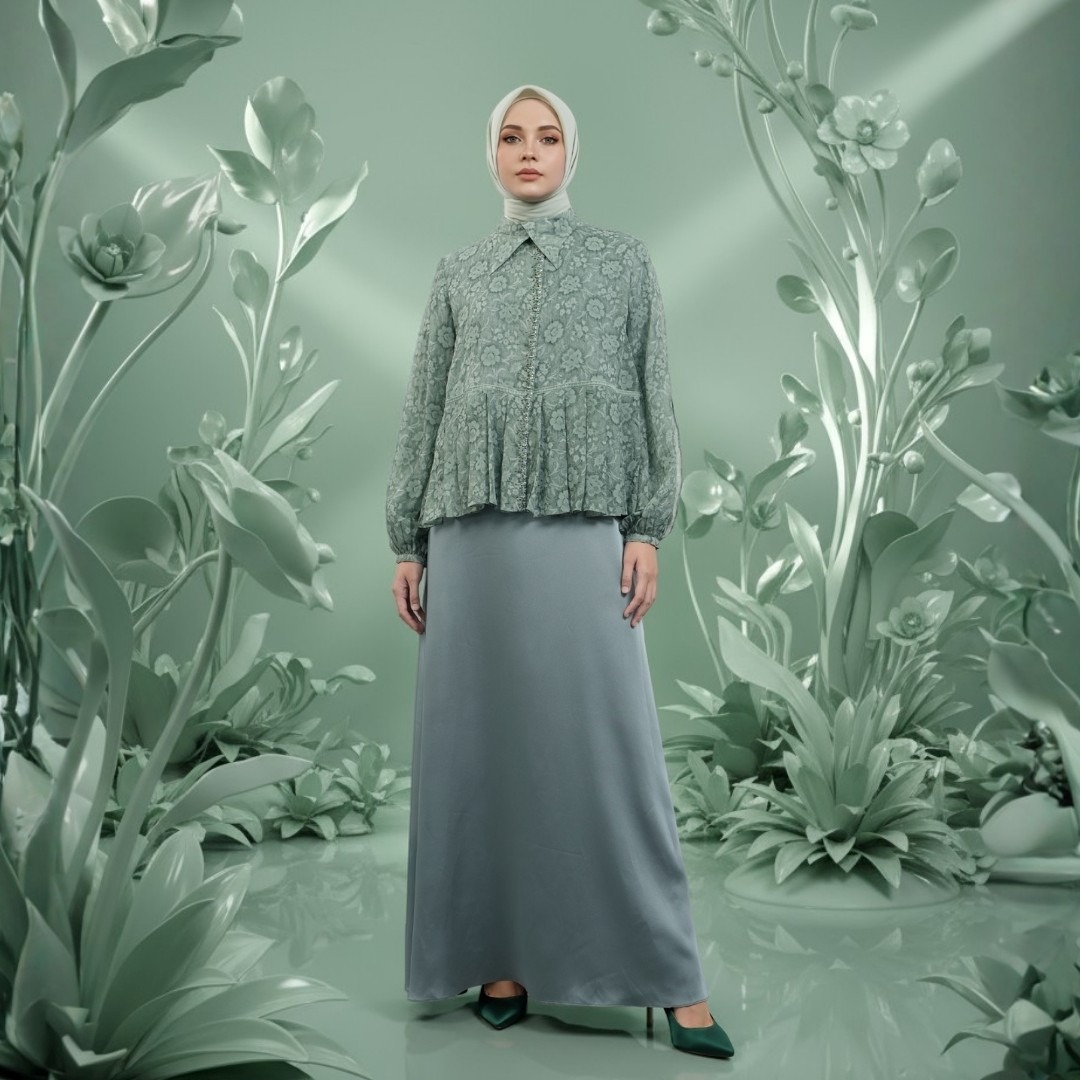 Shafira Camilla Dress | Dress Wanita | Bahan Chiffon Motif