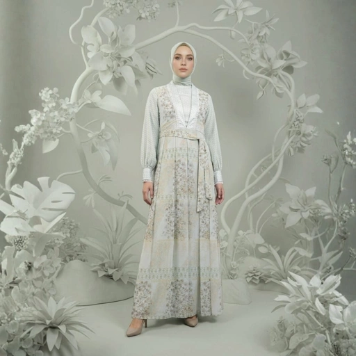 Image of Shafira Carletta Dress | Dress Wanita  | Bahan Chiffon & Sateen Print