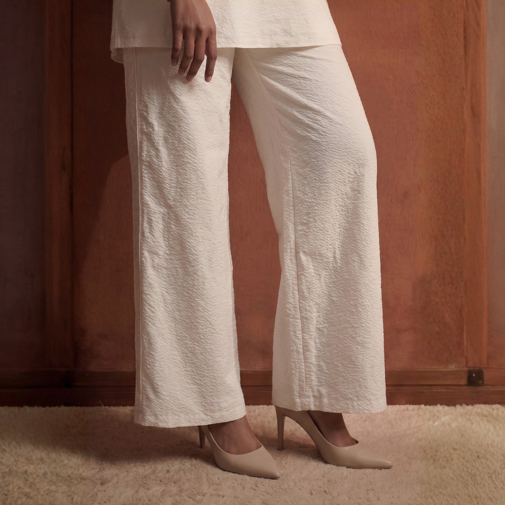 Shafira - Avaira Cotton Ripple Wide Pants - Celana Bawahan Muslim Wanita Premium - Bahan Cotton Ripple