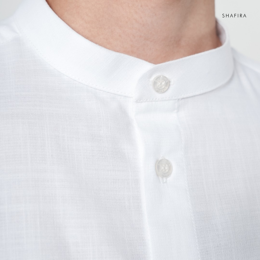 Shafira - Zerano Menswear - Cotton Textured Short Sleeve Shirt with Pockets - Bahan Cotton Slub