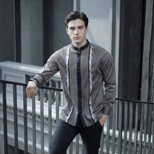 Image of Shafira | Darien Menswear | Koko Tangan Panjang Pria | Motif Kombinasi