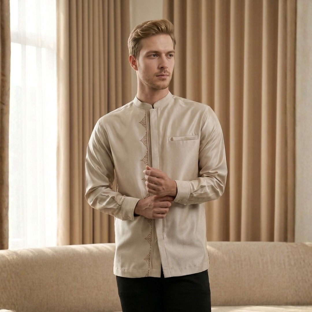 Shafira | Erzaan Menswear | Koko Tangan Panjang Pria | Bahan Cotton