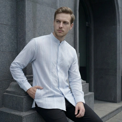 Image of Shafira | Garva Menswear | Koko Tangan Panjang Pria | Bahan Cotton Linen Yarn