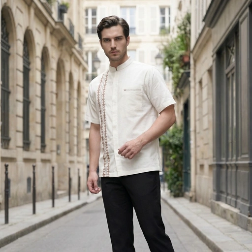 Image of Shafira | Isfahan Menswear | Koko Tangan Pendek Pria | Bahan Cotton Tencel