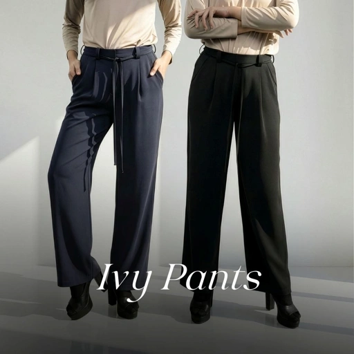 Image of Shafira - Ivy Pants - Celana Bawahan Muslim Wanita - Bahan Twist