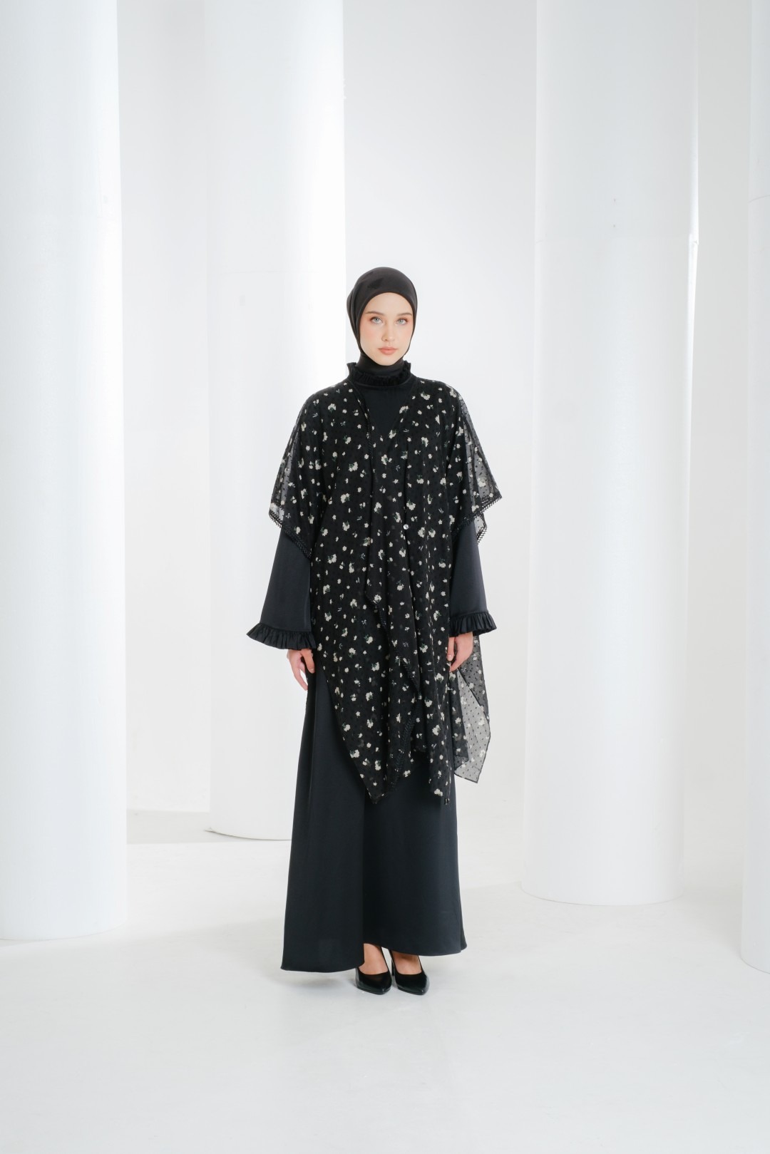 Shafira Lavina Dress | Dress Wanita | Bahan Sateen & Chiffon Uragiri