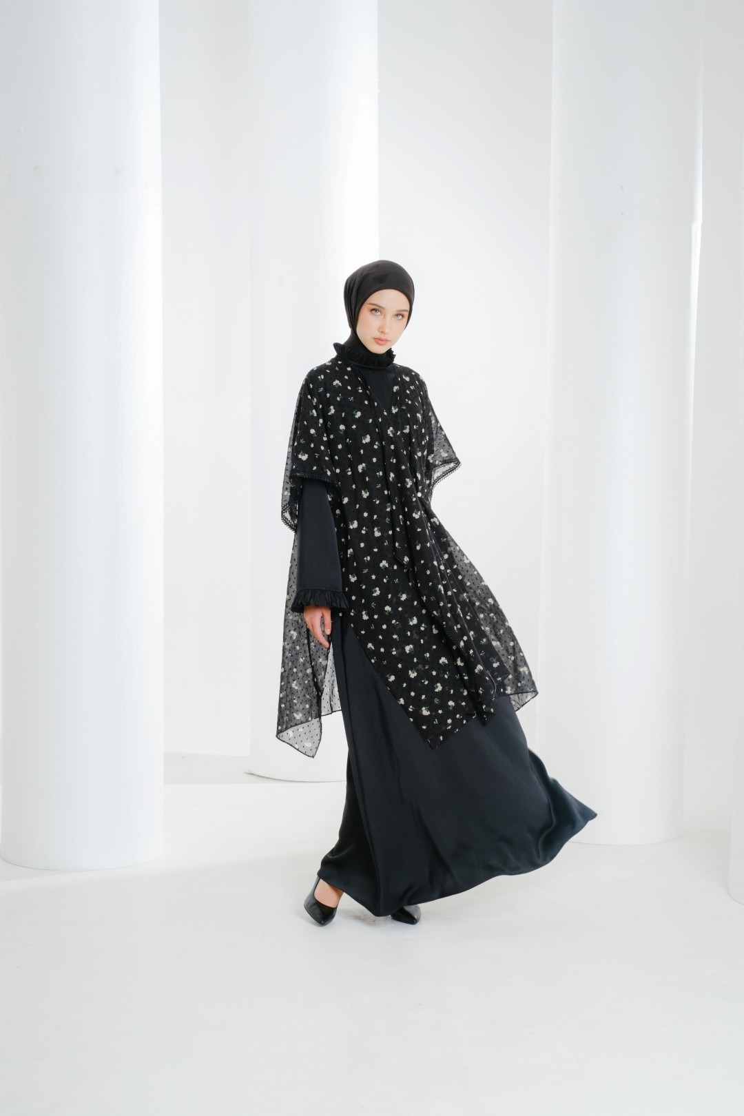 Shafira Lavina Dress | Dress Wanita | Bahan Sateen & Chiffon Uragiri