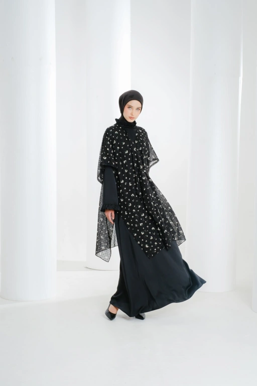 Shafira Lavina Dress | Dress Wanita | Bahan Sateen & Chiffon Uragiri