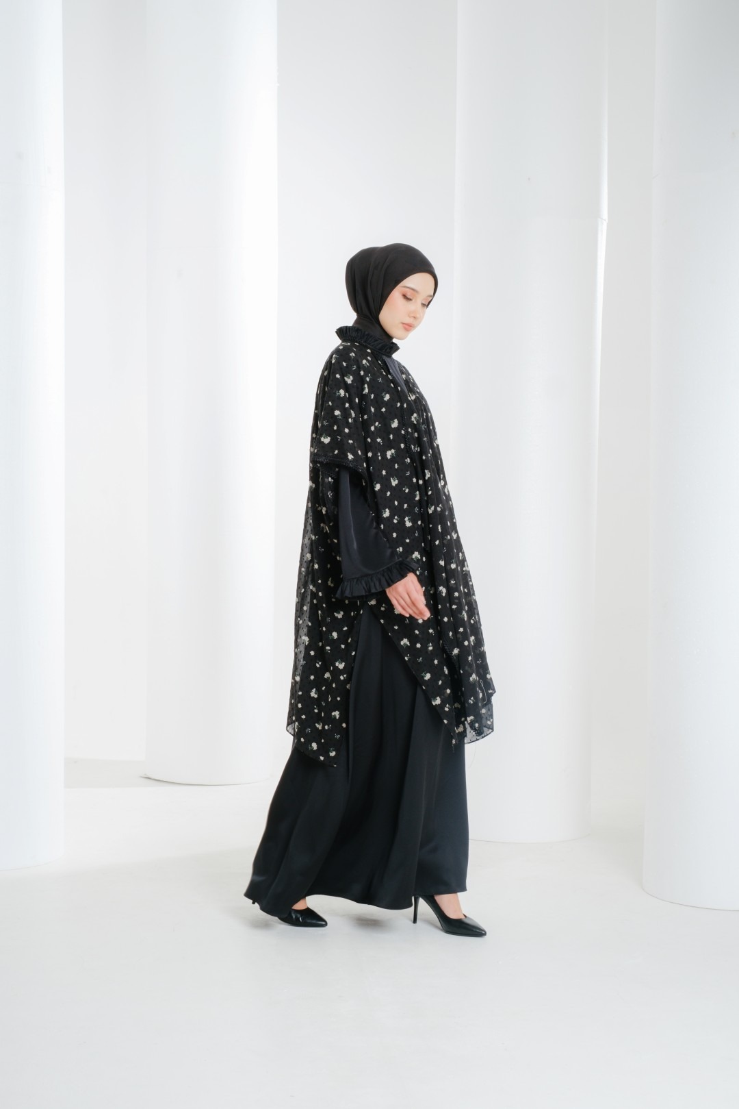 Shafira Lavina Dress | Dress Wanita | Bahan Sateen & Chiffon Uragiri