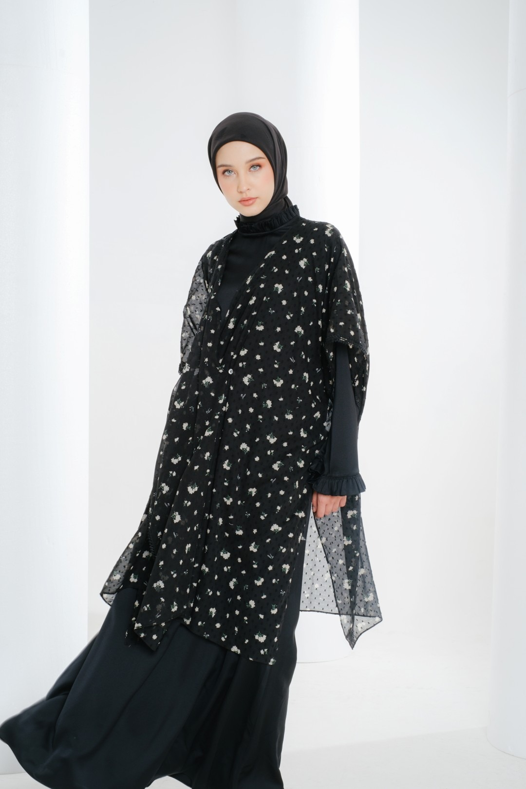 Shafira Lavina Dress | Dress Wanita | Bahan Sateen & Chiffon Uragiri