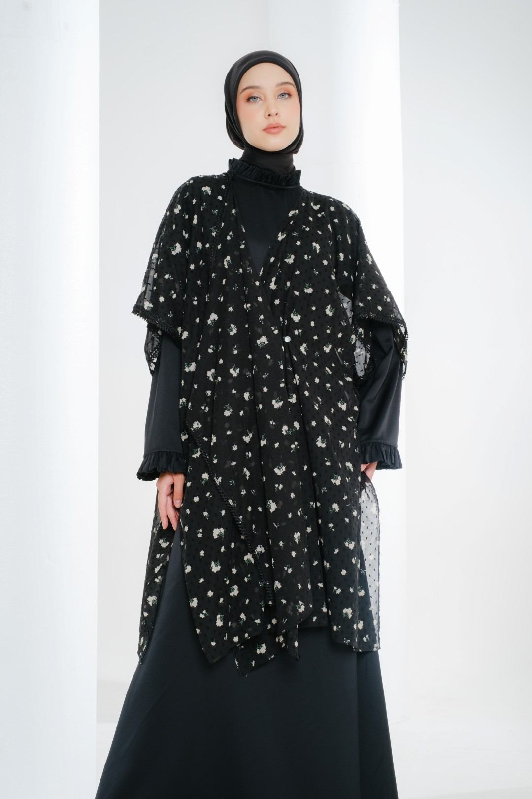Shafira Lavina Dress | Dress Wanita | Bahan Sateen & Chiffon Uragiri