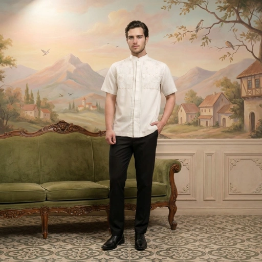 Image of Shafira Mavrick Menswear Koko Tangan Pendek Pria Bahan Cotton