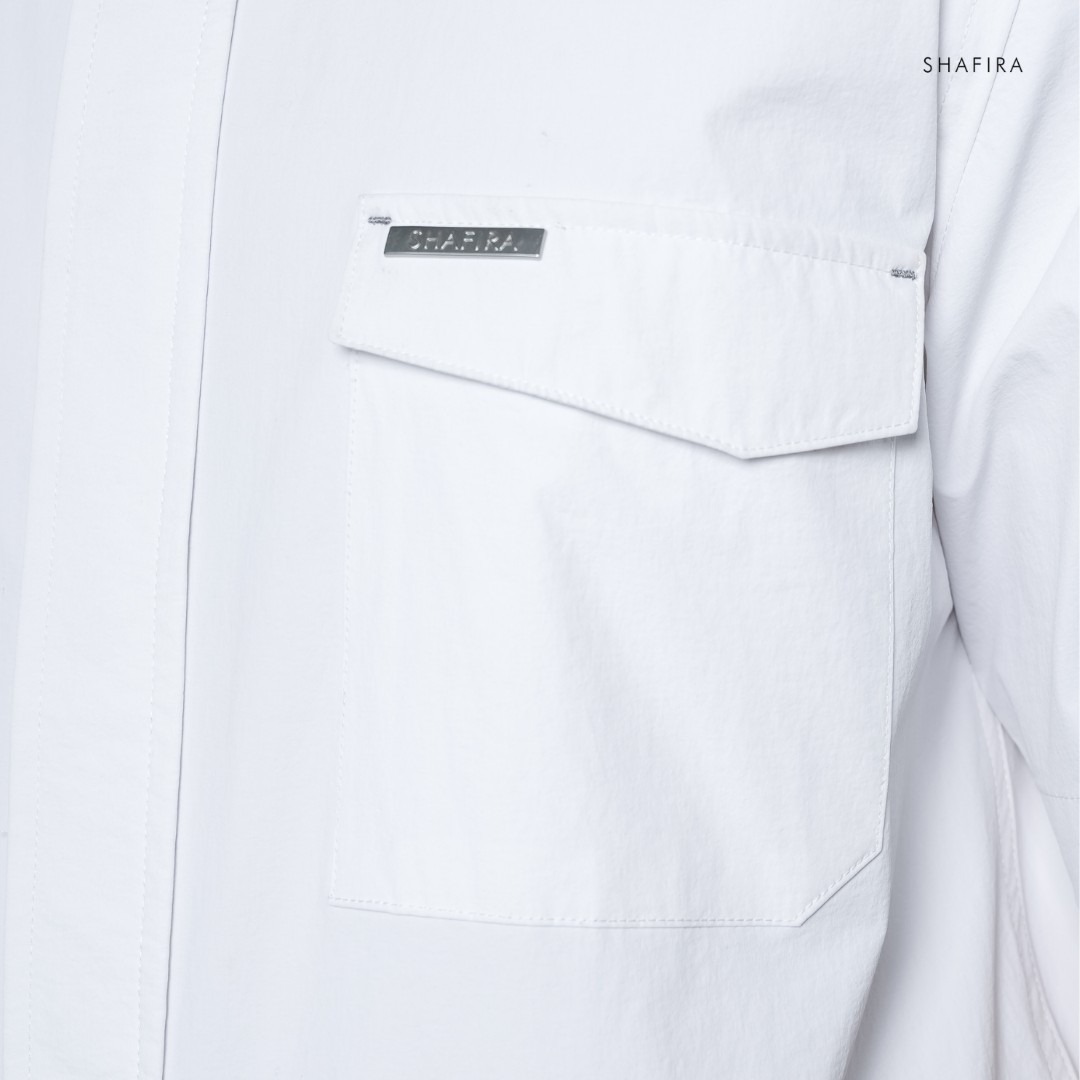 Shafira - Therio Menswear - Nylon Stretch Short Sleeve Shirt - Bahan Nylon 4 Way Stretch