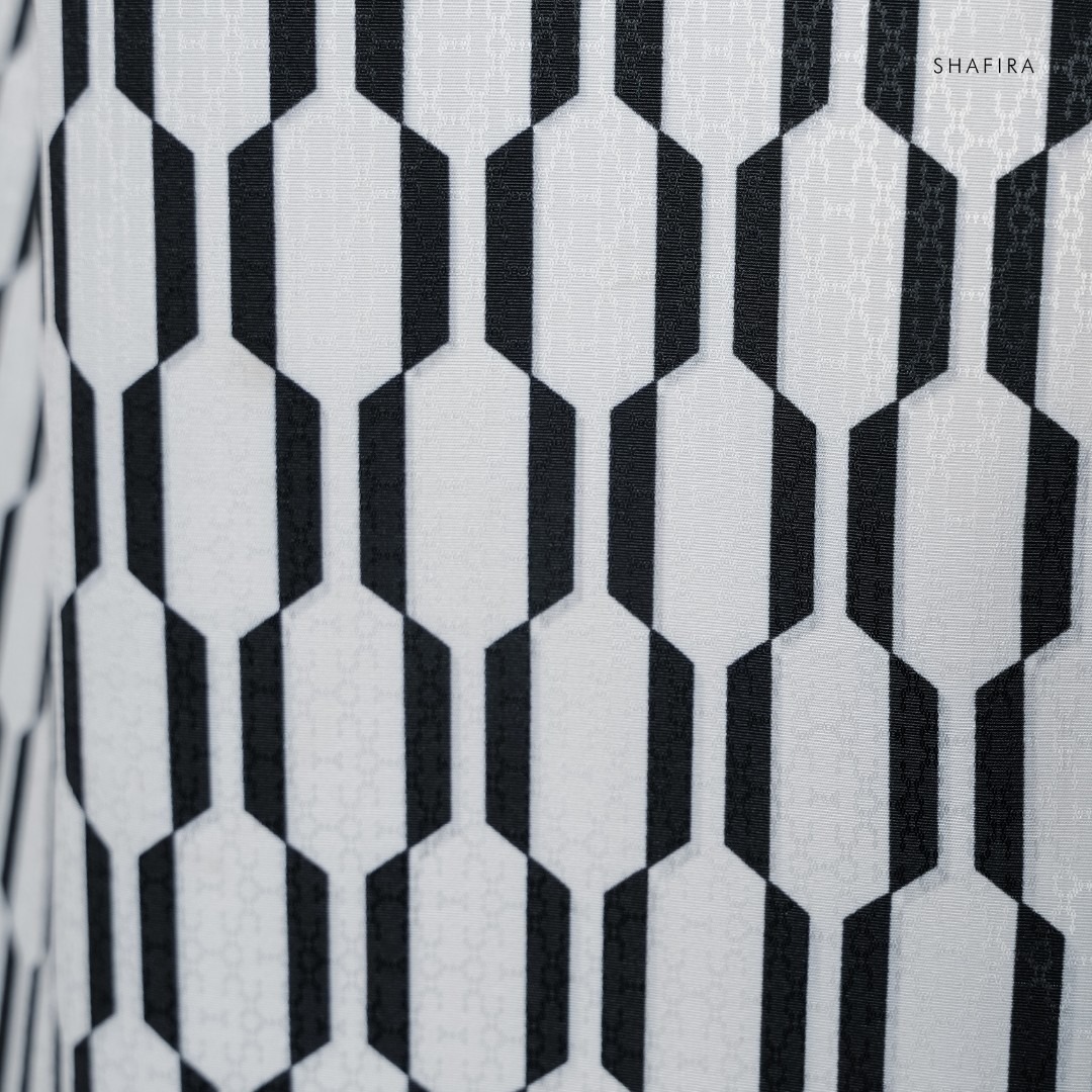 Shafira - Veriel Menswear - Printed Geo Short Sleeve Shirt - Bahan Poly Cotton Dobby Printed