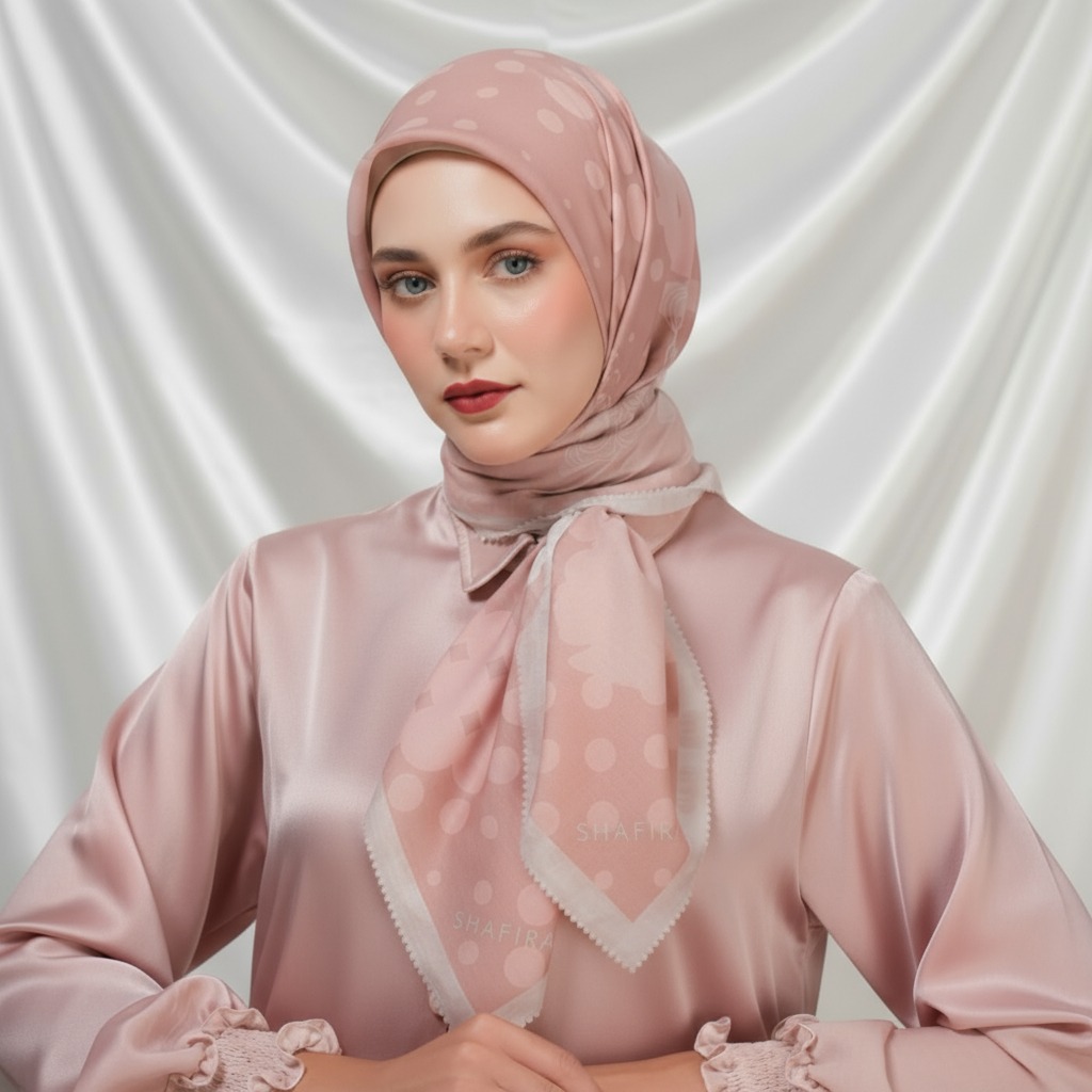 Shafira - Laura Printed Scarf - Hijab Segi Empat Motif - Hard Box Packaging