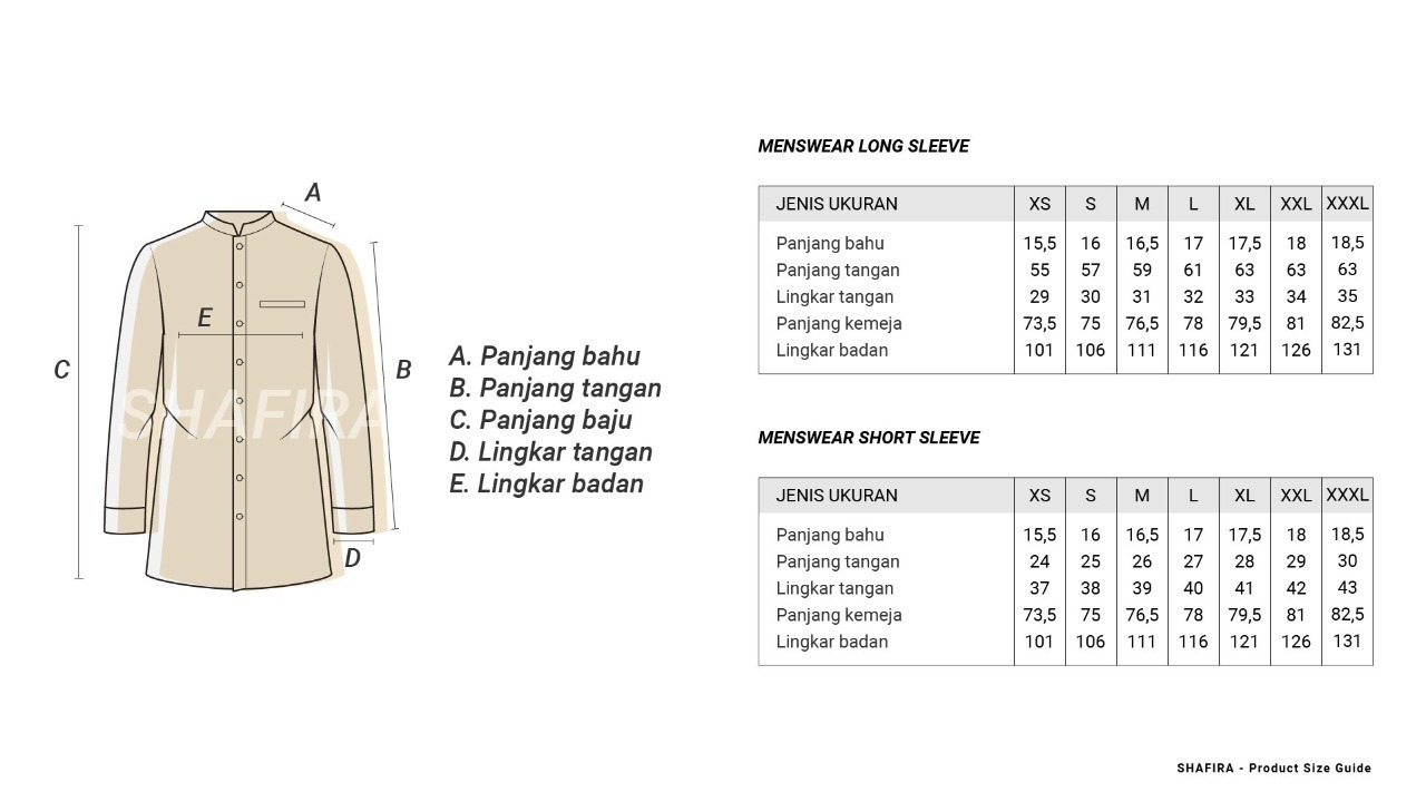 Shafira | Althair Menswear | Koko Tangan Panjang Pria Premium