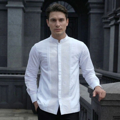 Image of Shafira Viggo Menswear | Koko Tangan Panjang Pria | Motif Embroidery