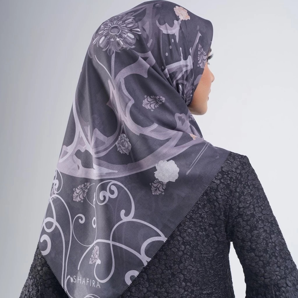 Shafira - Florentine Printed Scarf - Hijab Segi Empat Motif - Voal - Hard Box Packaging