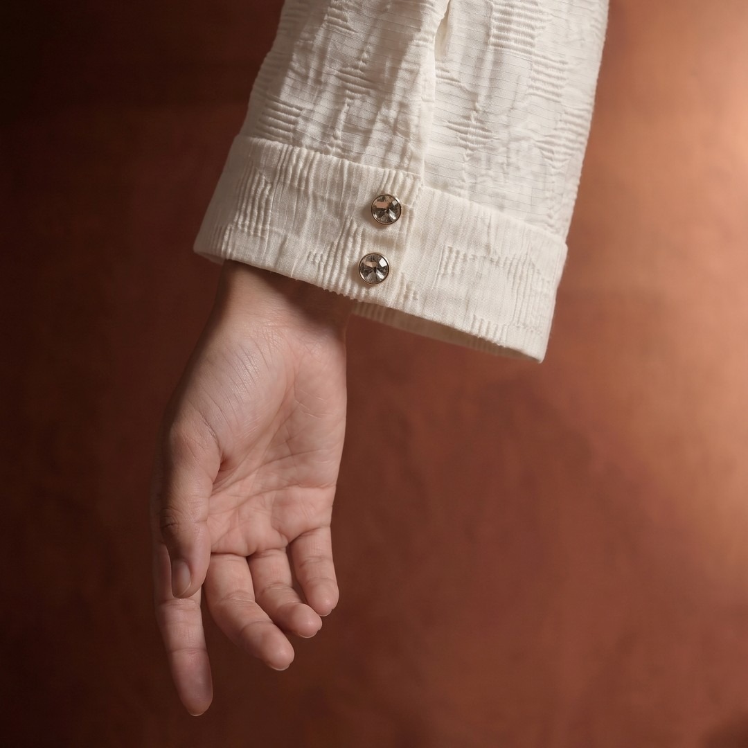 SHAFIRA | YAMNA BLOUSE - COTTON JACQUARD SHAWL BLOUSE | BLOUSE ATASAN WANITA