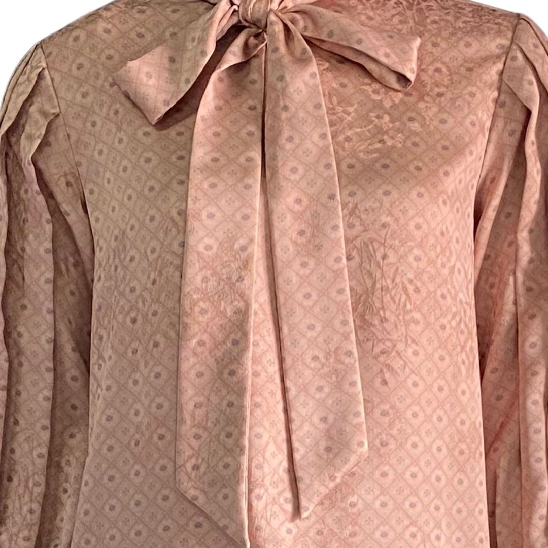 Shafira Yasmine Blouse | Tunik Atasan Wanita | Bahan Sateen Jacquard Printed