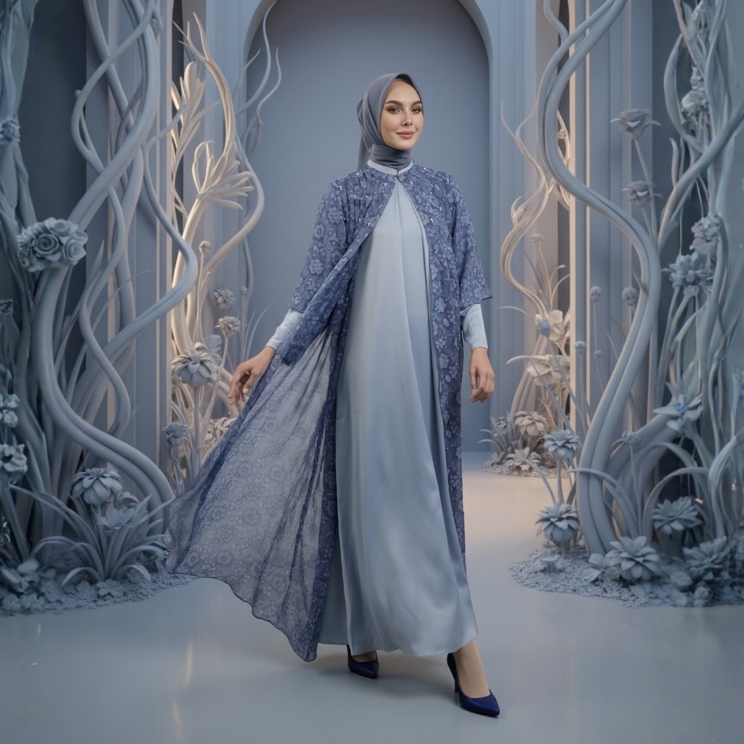 Shafira Zenara Dress | Dress Wanita | Bahan Chiffon Motif