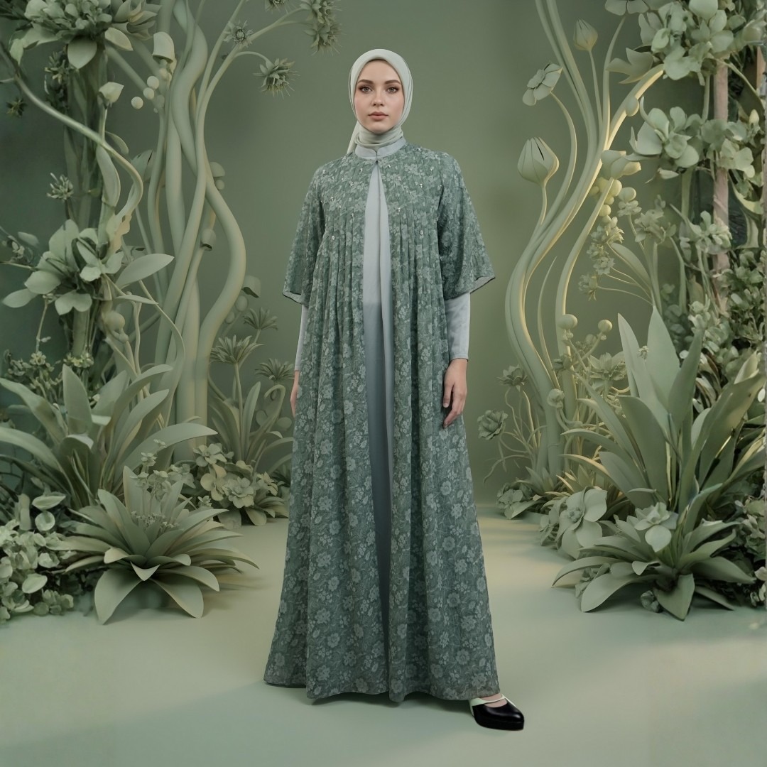Shafira Zenara Dress | Dress Wanita | Bahan Chiffon Motif