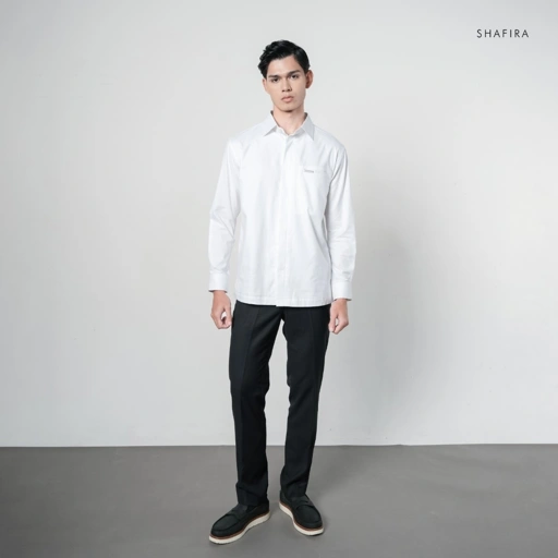 Shafira - Zoren Menswear - Regular Fit Dobby Long Sleeve Shirt Pria Premium - Bahan Dobby Stripe