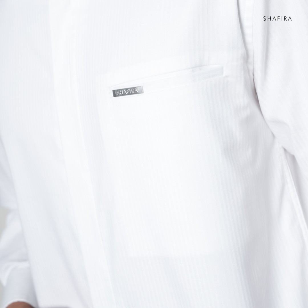 Shafira - Zoren Menswear - Regular Fit Dobby Long Sleeve Shirt Pria Premium - Bahan Dobby Stripe