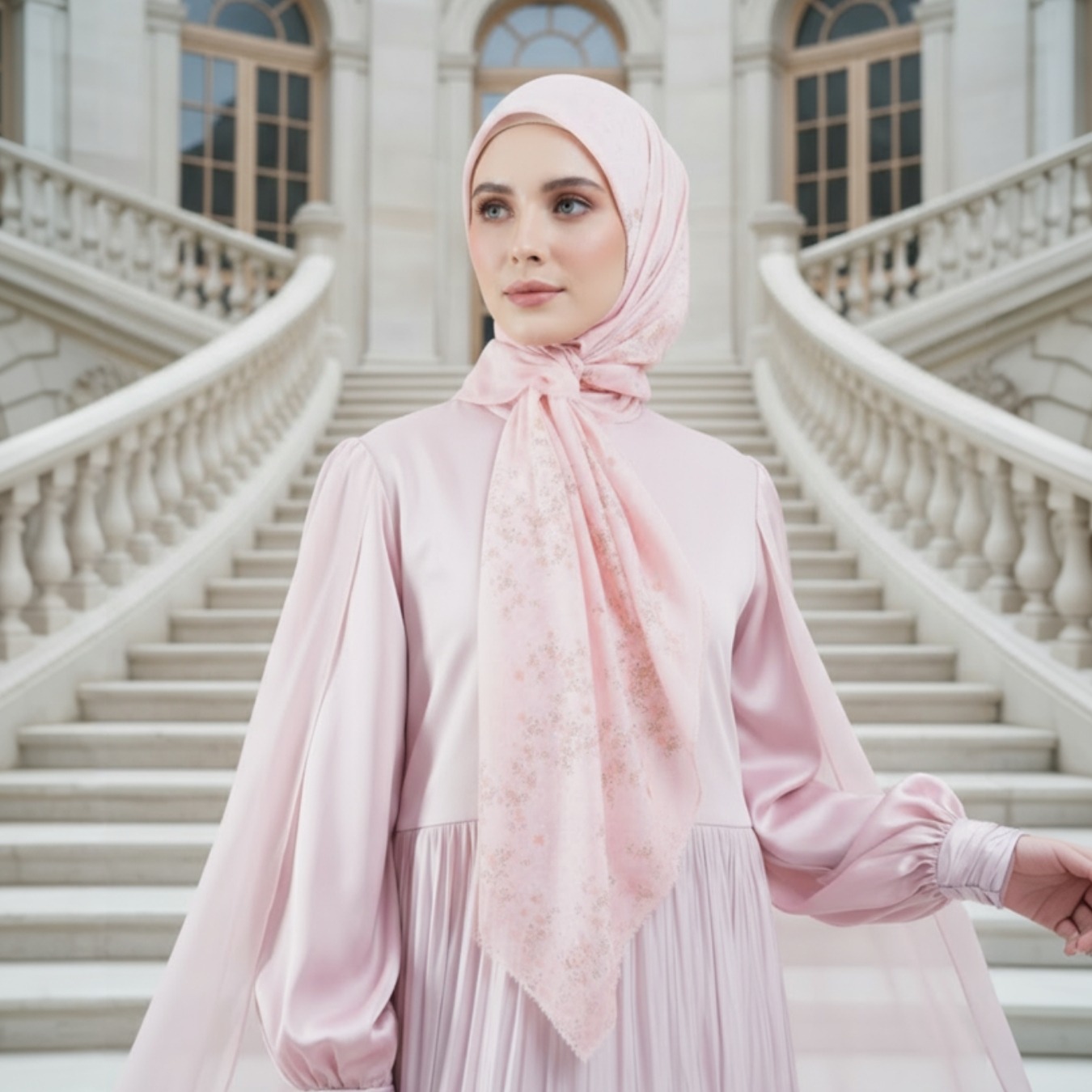 Shafira - Cassya Printed Scarf - Hijab Segi Empat Motif - Voal - Hard Box Packaging