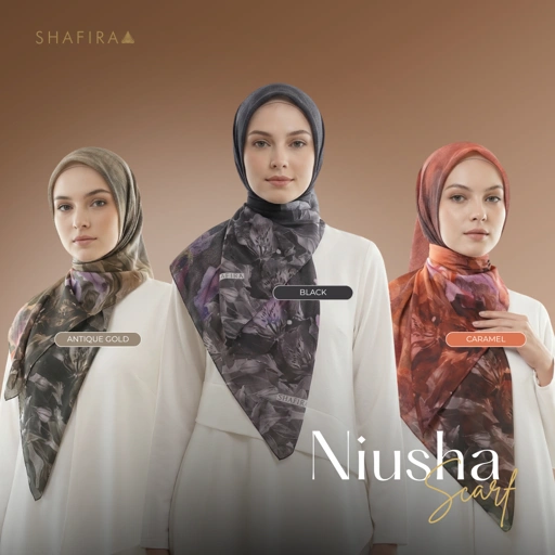 Image of Shafira - Niusha Printed Scarf - Hijab Segi Empat Printed
