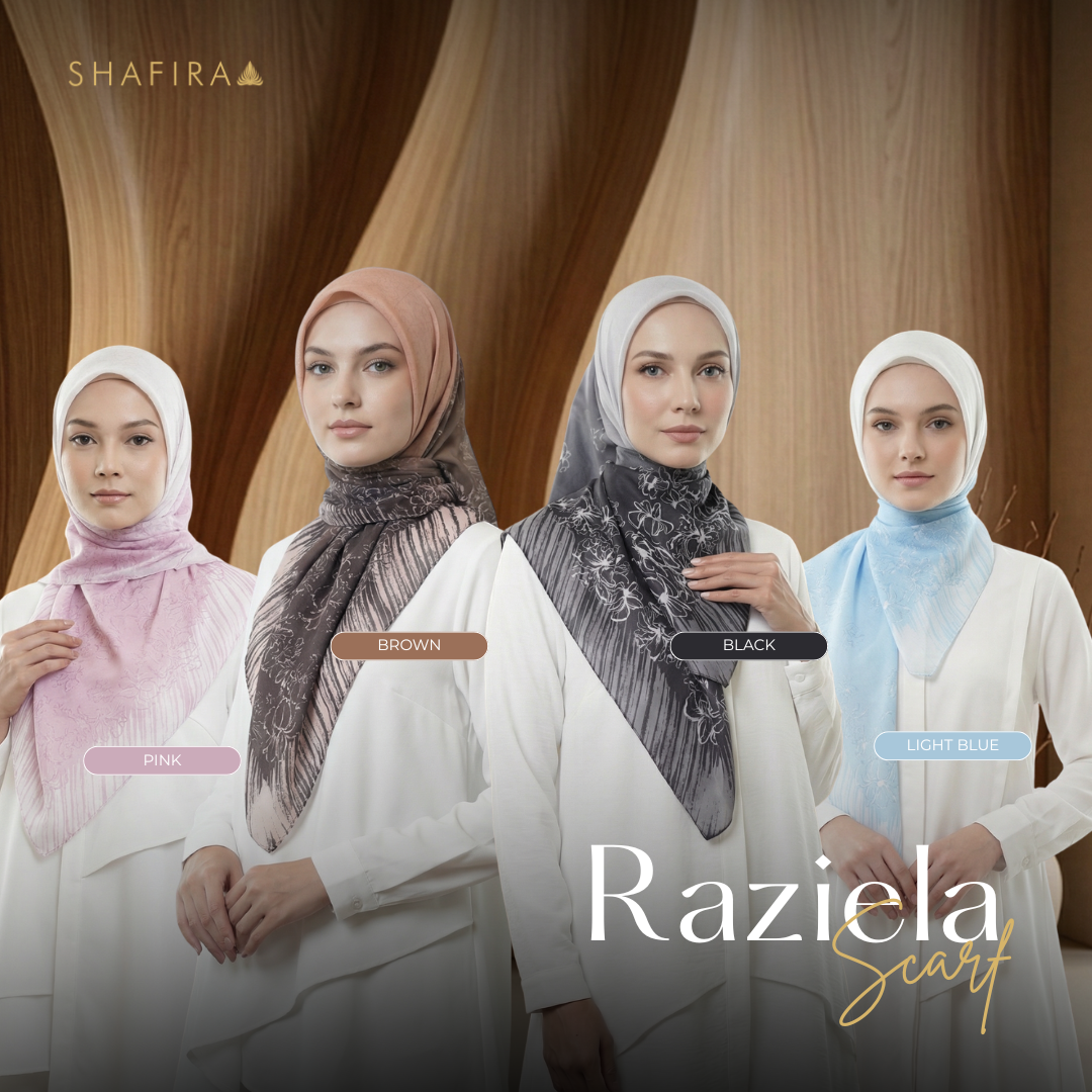 Shafira - Raziela Printed Scarf - Hijab Segi Empat Printed