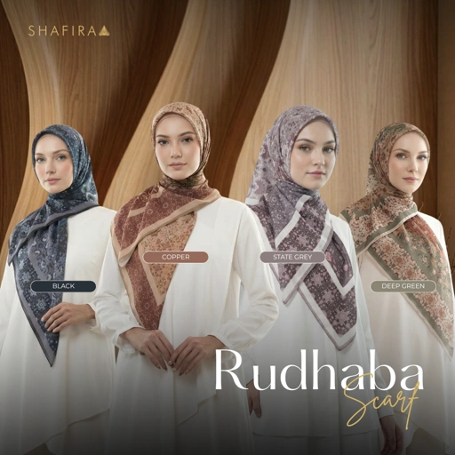 Image of Shafira - Rudhaba Printed Scarf - Hijab Segi Empat Printed
