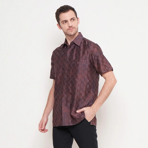 Image of ALLEIRA BATIK SHORT SLEEVE SHIRT SILK ATBM 05644/MH