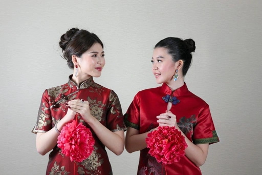 Image of ALLEIRA BATIK GOLDEN BLOOM DRESS RED