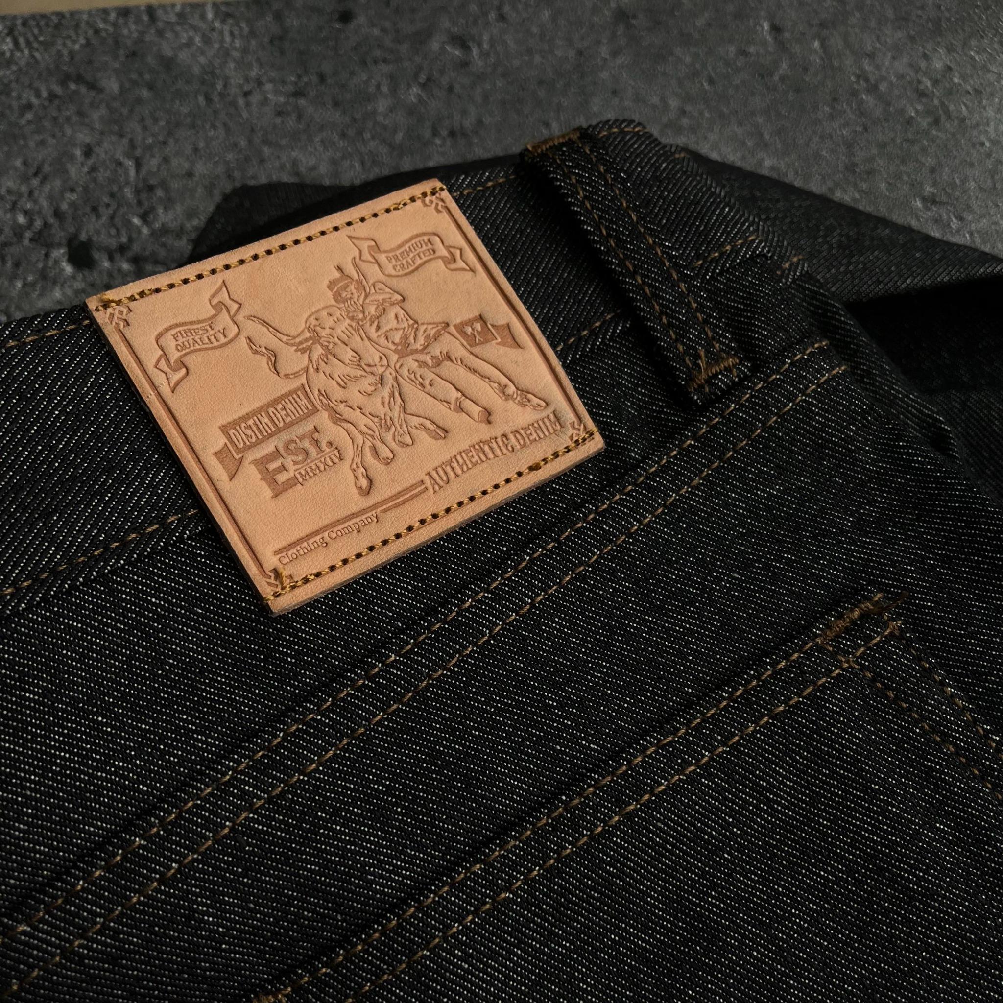 BLACK INDIGO DENIM 14.5 OZ RAW DENIM SANFORIZED SLIM STRAIGHT JEANS PRIA
