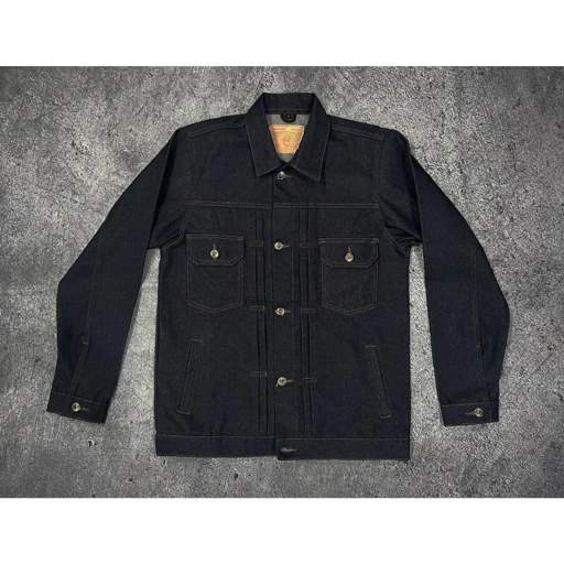 Image of Jaket Raw Denim Blue Black 15.5oz Wildwest
