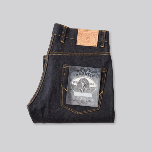 Image of Celana Raw Denim Slimfit & slimstraight Distindenim Blue Black 15.5oz