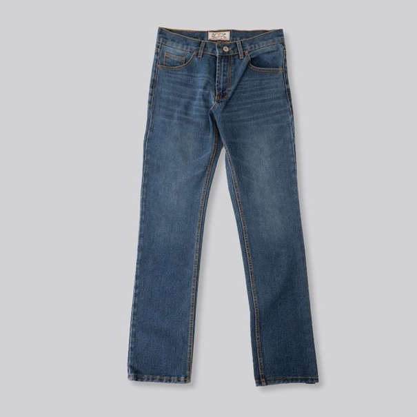 DistinDenim Pre Wash Denim Indigo - Celana Denim Selvedge accent prewash indigo Blue Denim