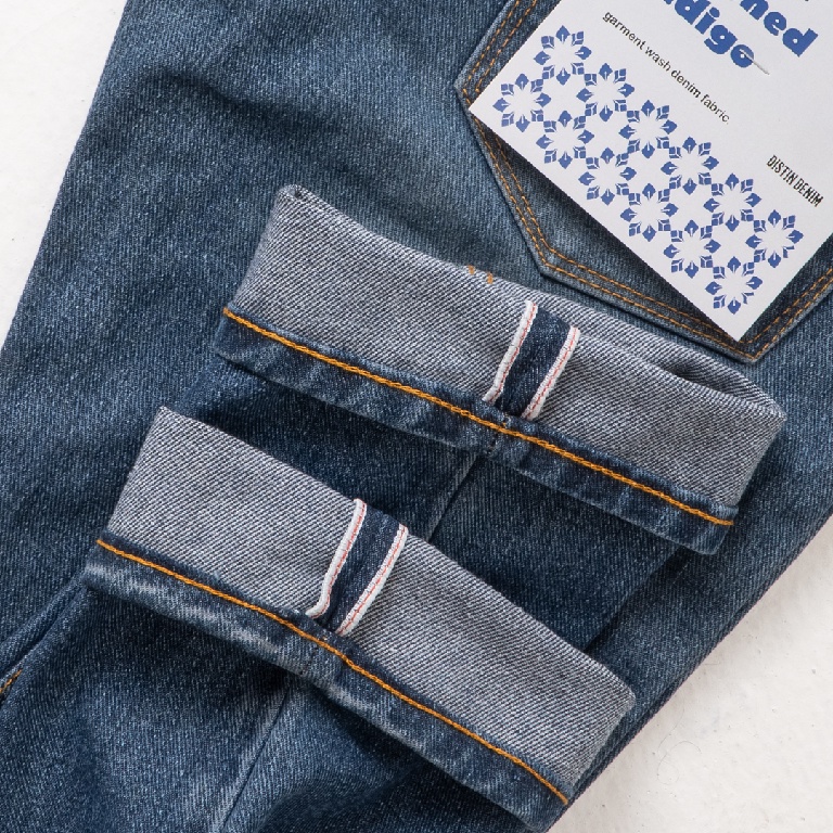 DistinDenim Pre Wash Denim Indigo - Celana Denim Selvedge accent prewash indigo Blue Denim